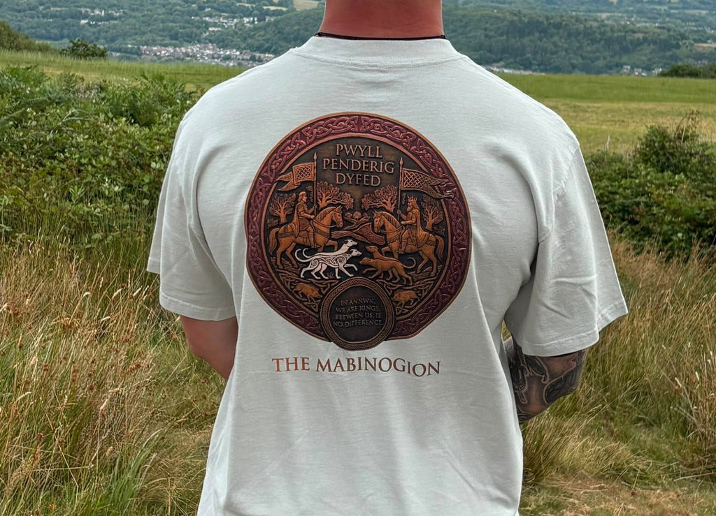 Welsh Celtic Mythology: MABINOGION: First Branch "The Hunt of the Gods" Heavyweight Graphic Tee - Antique Bronze